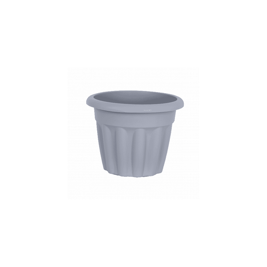 Vista, 50cm Round Planter-Grey