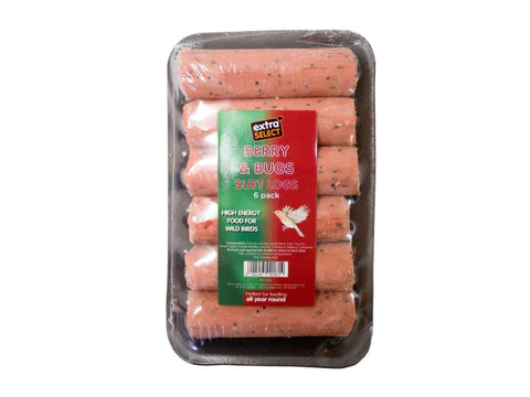 Extra Select Berry & Bugs Suet Logs x6