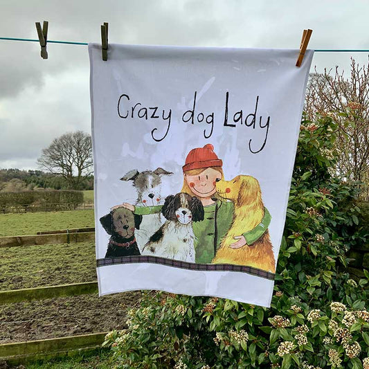 Alex Clark, Crazy Dog Lady Tea Towel