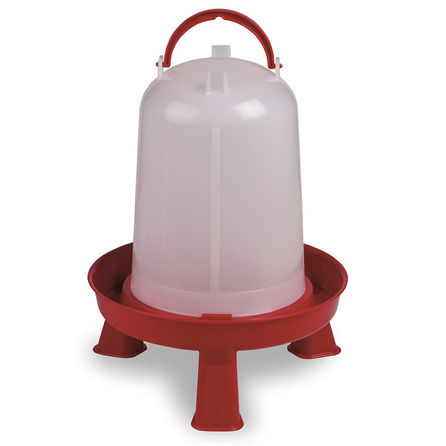 Gaun 5Ltr Red & White Poultry Drinker with Feet