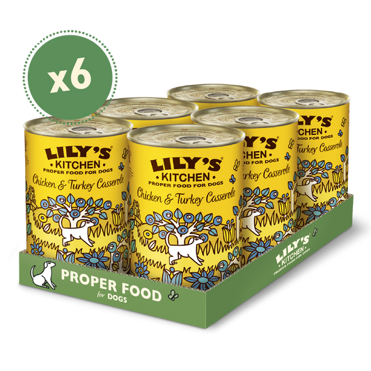 Lily's Kitchen Chicken & Turkey Casserole 6 x 400g Tins
