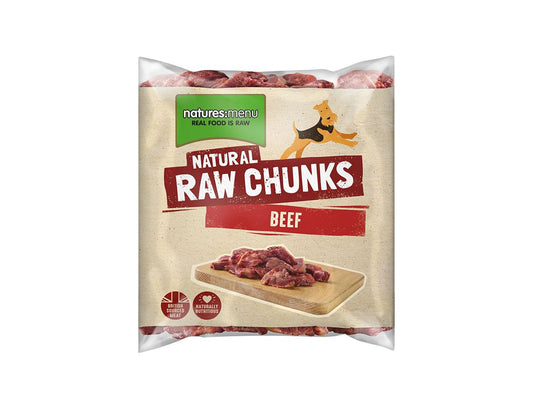 Natures Menu Frozen Beef Chunks 1kg