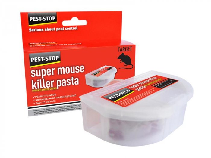 Pest-Stop, Super Mouse Killer Pasta Pre-Baited Mouse Station