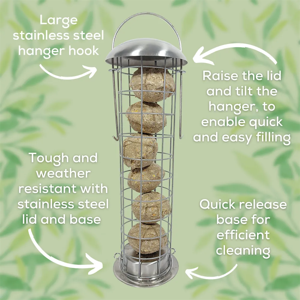 Copdock Mill Stainless Steel Heavy Duty Suet Ball Feeder