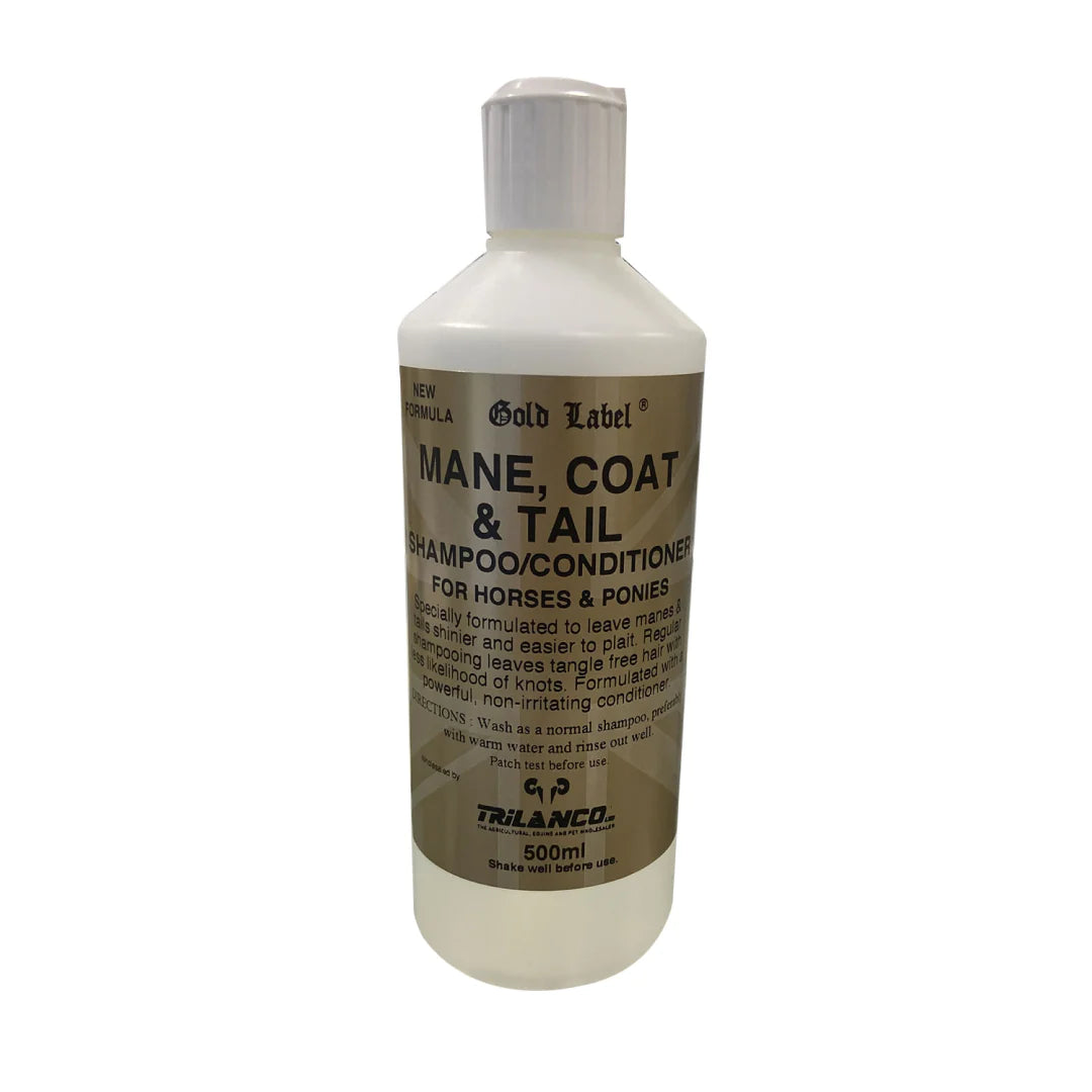 Elico Gold Label Mane, Coat & Tail Shampoo/Conditioner 500ml,