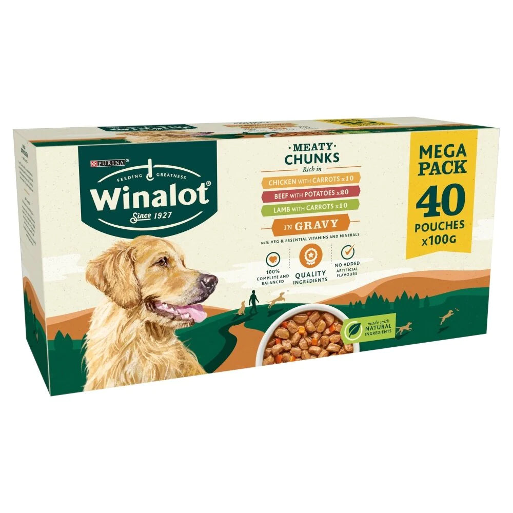 Winalot Meat Varitey In Gravy 40 x 100g Pouches
