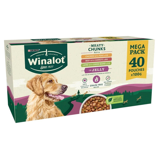 Winalot Meat Varitey In Jelly 40 x 100g Pouches