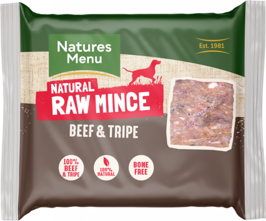 Raw Mince Beef & Tripe 400g, Natures Menu