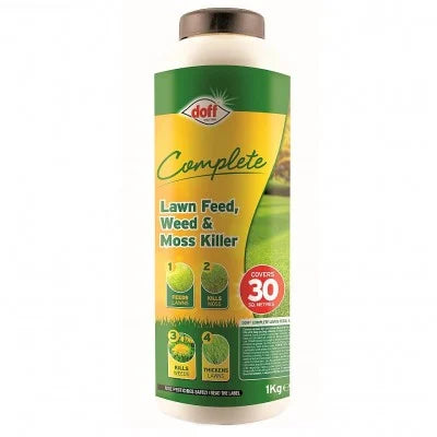 Doff Complete Lawn Feed, Weed and Moss Killer 1kg