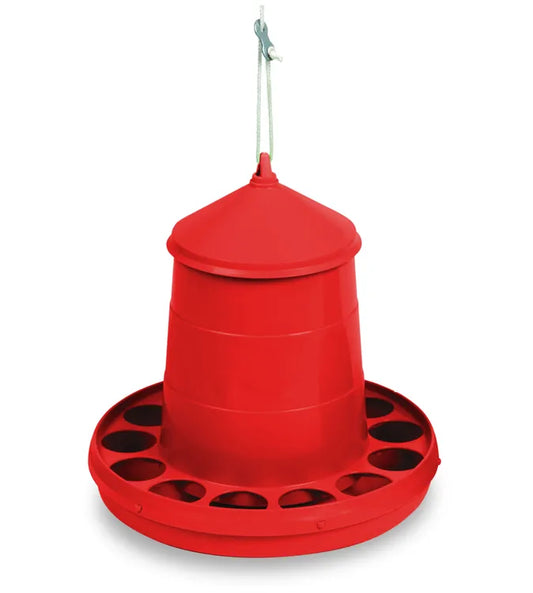 Gaun Poultry Feeder Plastic Red