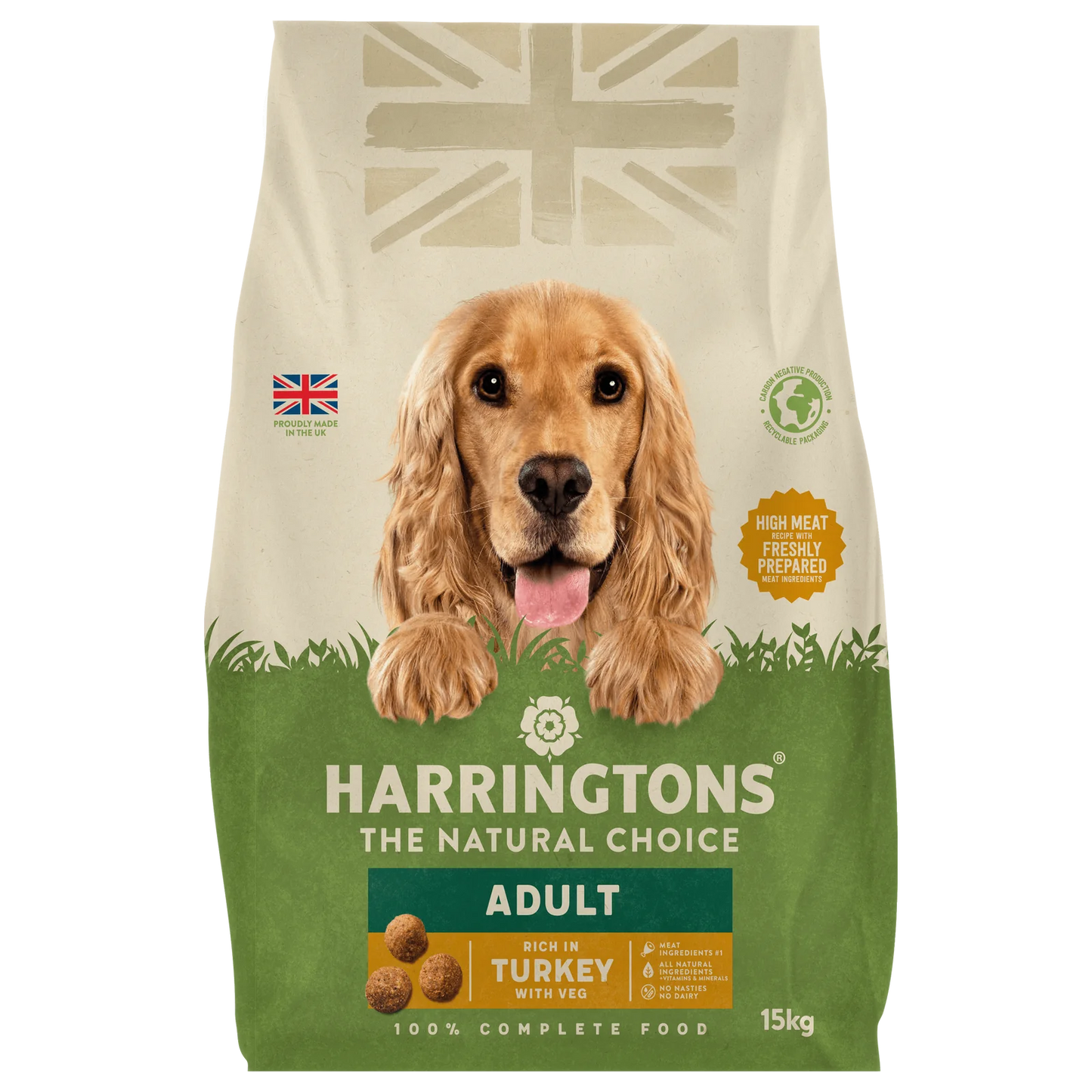 Harringtons Turkey & Veg Dry Adult Dog Food 15kg