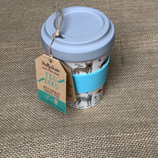 Mildly Green, Bamboo Biodegradable Eco Dogs Travel Mug 17oz