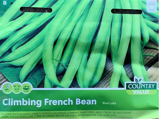 Blue Lake Climbing French Bean Seeds, Country Value