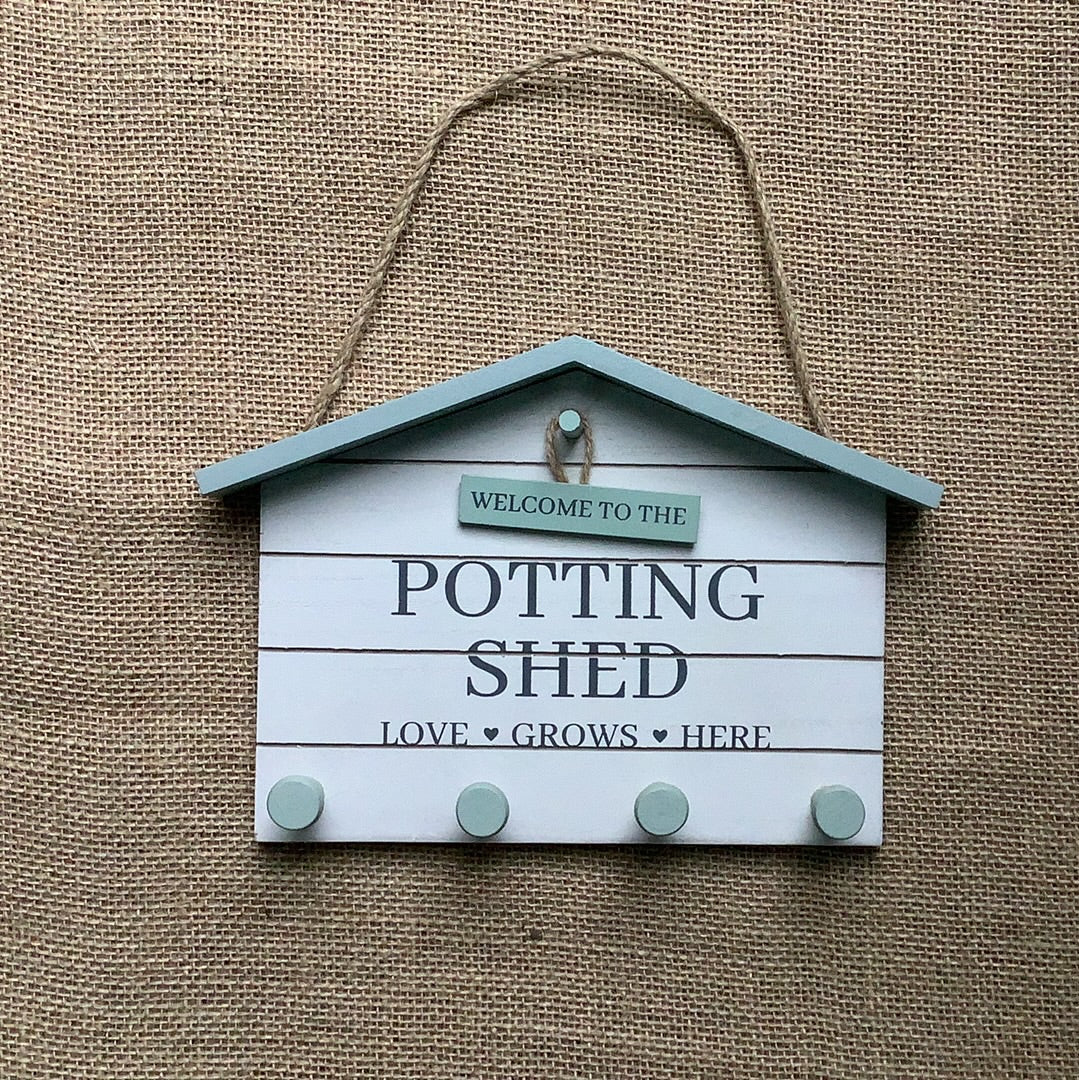 The potting Shed, Garden Hooks Portemanteau Mural