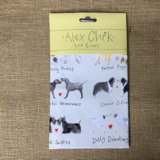 Alex Clark, Delightful Dogs Tea Towel