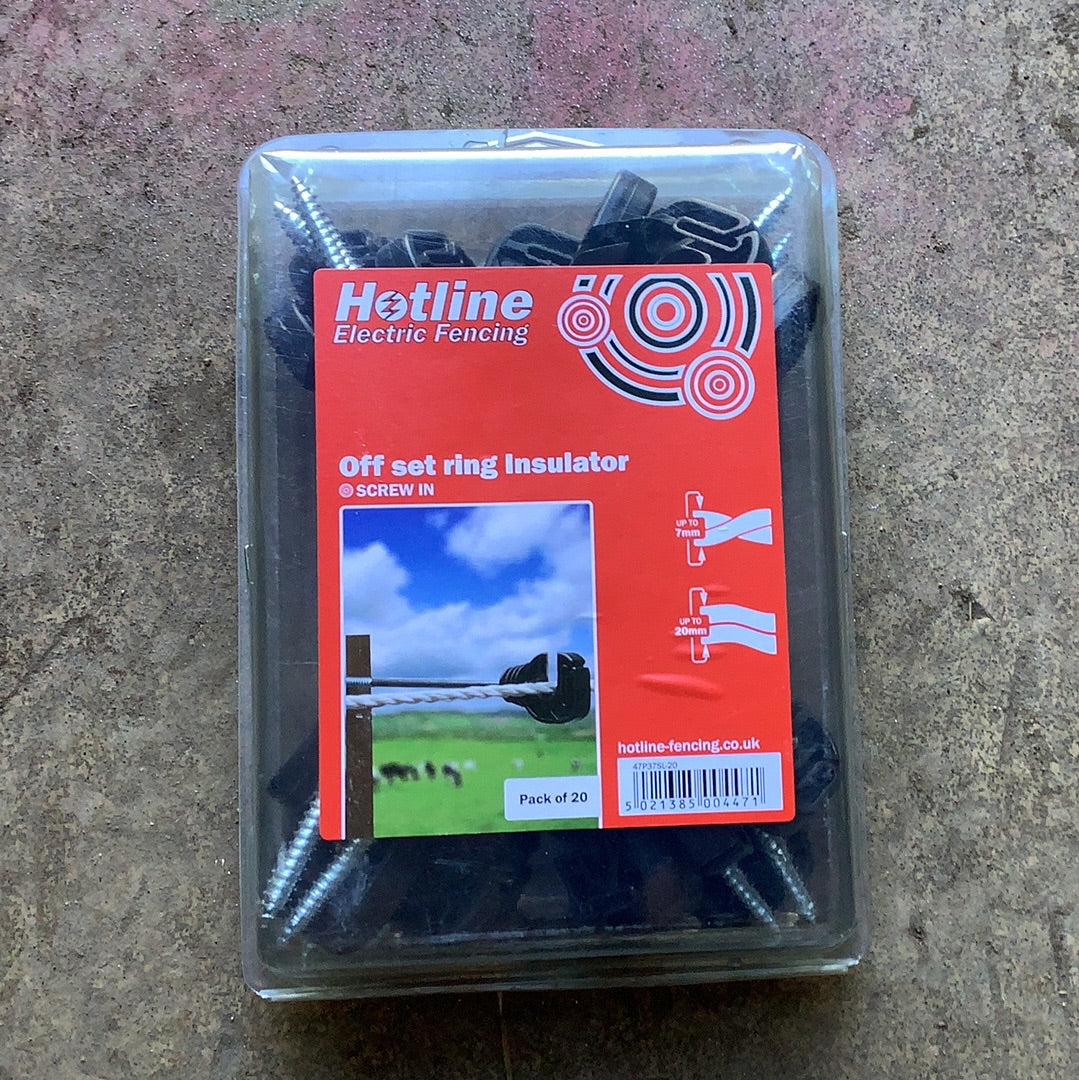 Hotline, Screw In Off Set Ring Insulator 20pk