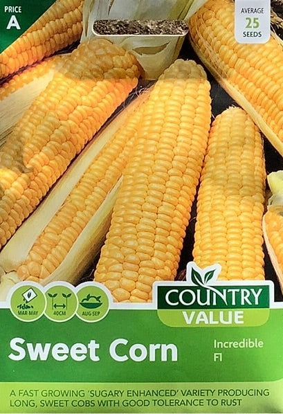 Incredible F1 Sweet Corn Seeds, Country Value