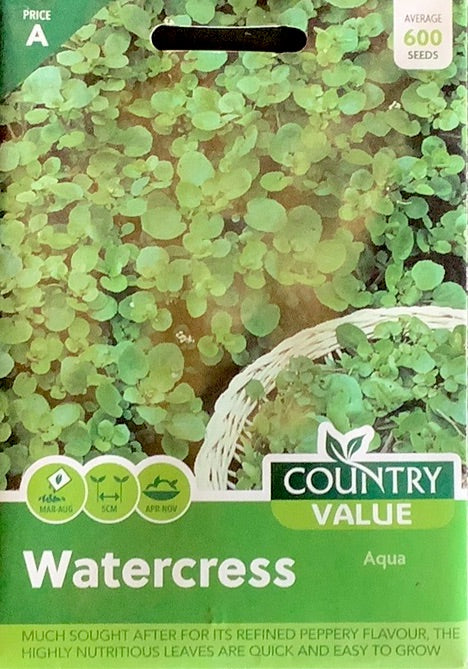 Aqua Watercress Seeds, Country Value