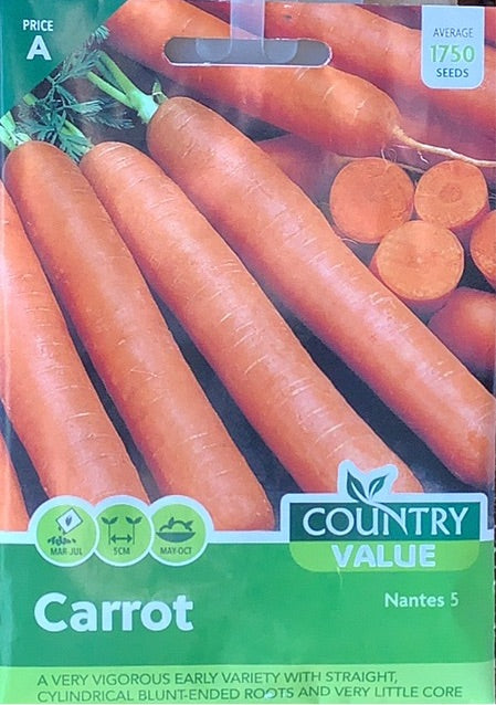 Carrot Seeds, Nantes 5. Country Value