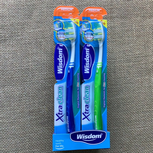 Wisdom, Xtra Clean Medium Toothbrush- Various Colours