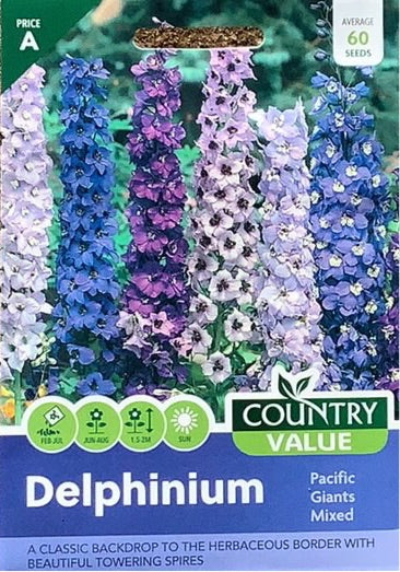 Delphinium Seeds, Country Value