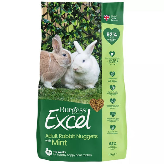 Burgess Excel Rabbit Nuggets with Mint 1.5kg