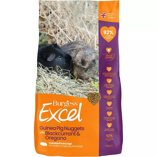 Burgess Excel Guinea Pig Nuggets with Blackcurrant & Oregano 1.5kg