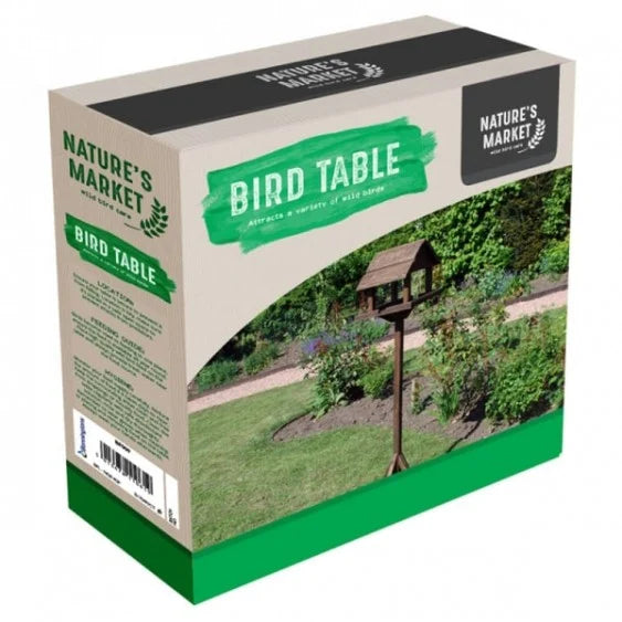 Natures Market Deluxe Wooden Bird Table