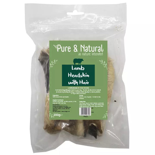 Pure & Natural Lamb Headskin With Hair 200g