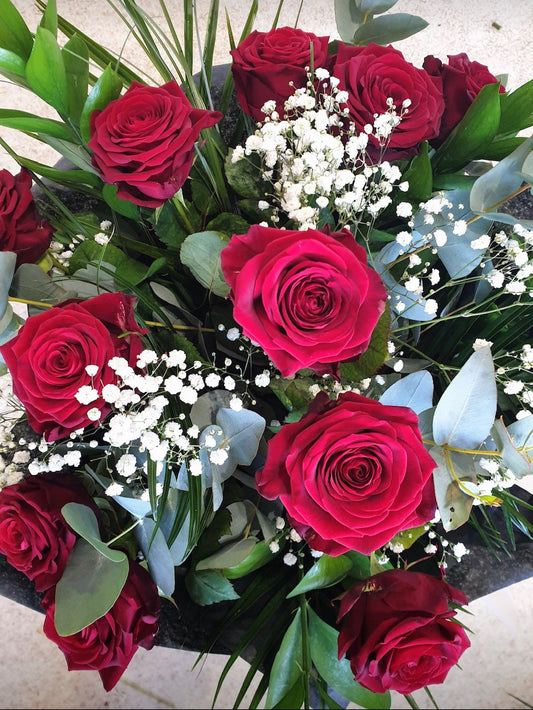 A Dozen Red Roses Bouquet